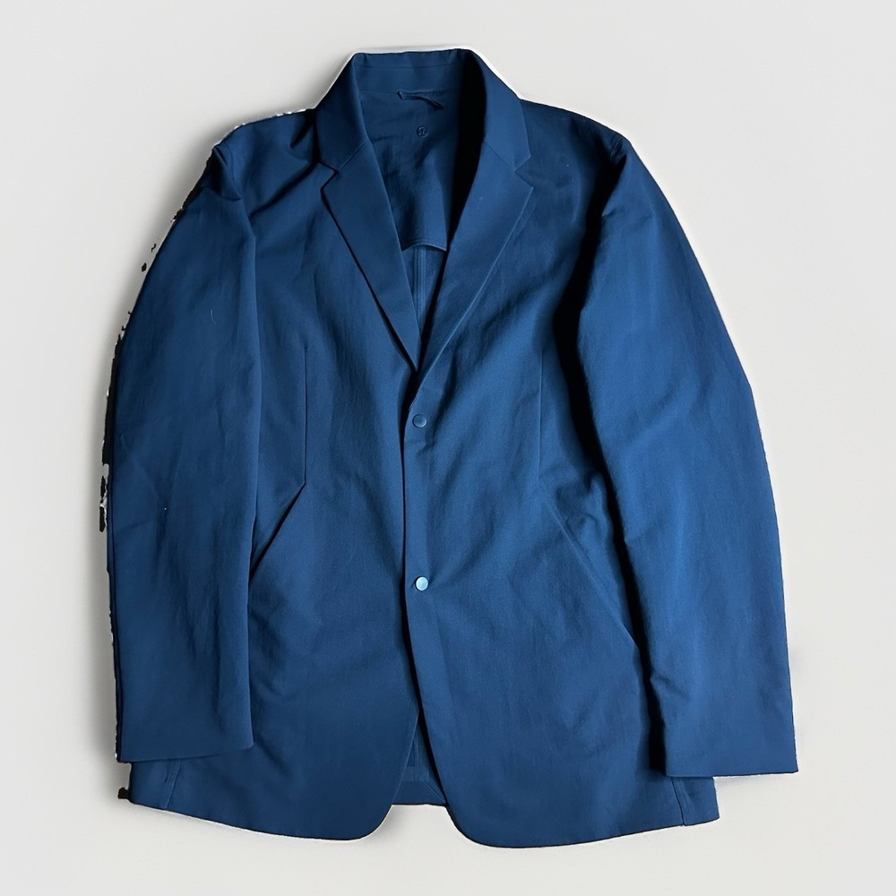 Lululemon New Venture Blazer Mens Medium Navy Water Repellent Stretch Jacket